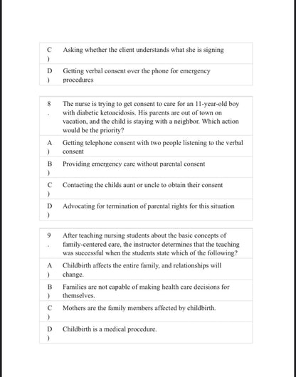Test Bank Essentials of Maternity, Newborn, and Women’s Health Nursing, 5th Edition by Ricci