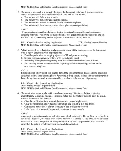 Test bank  Pharmacology and the Nursing Process, 10th Edition by Lilley