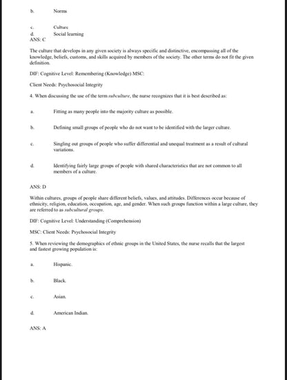 Test bank PHYSICAL EXAMINATION AND HEALTH ASSESSMENT 8TH EDITION by Jarvis