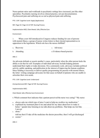 Test bank Foundations of Mental Health Care 8th Edition by Morrison-Valfre