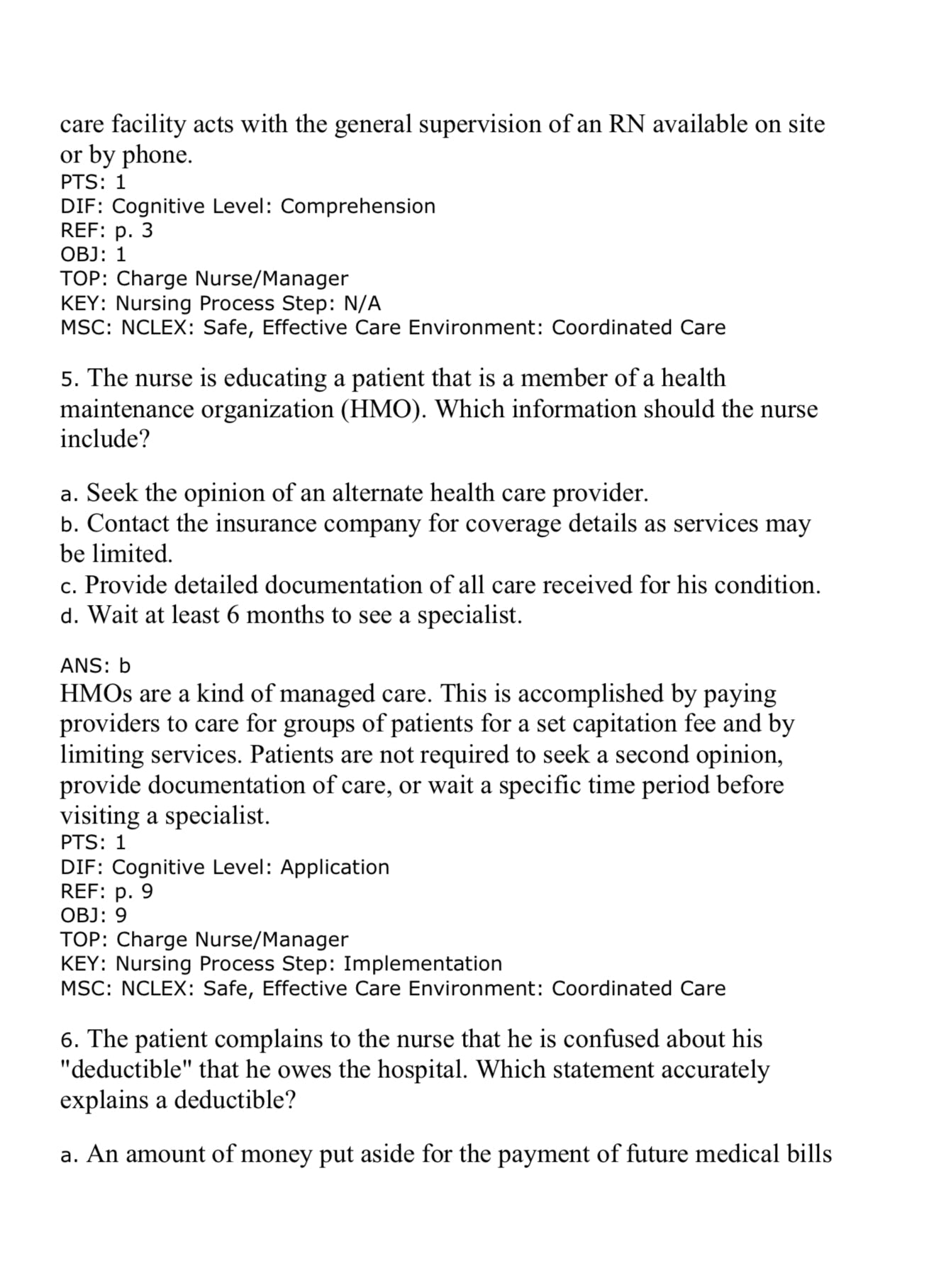 TEST BANK Medical-Surgical Nursing: Concepts and Practice 5th Edition By Stromberg