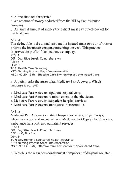 TEST BANK Medical-Surgical Nursing: Concepts and Practice 5th Edition By Stromberg